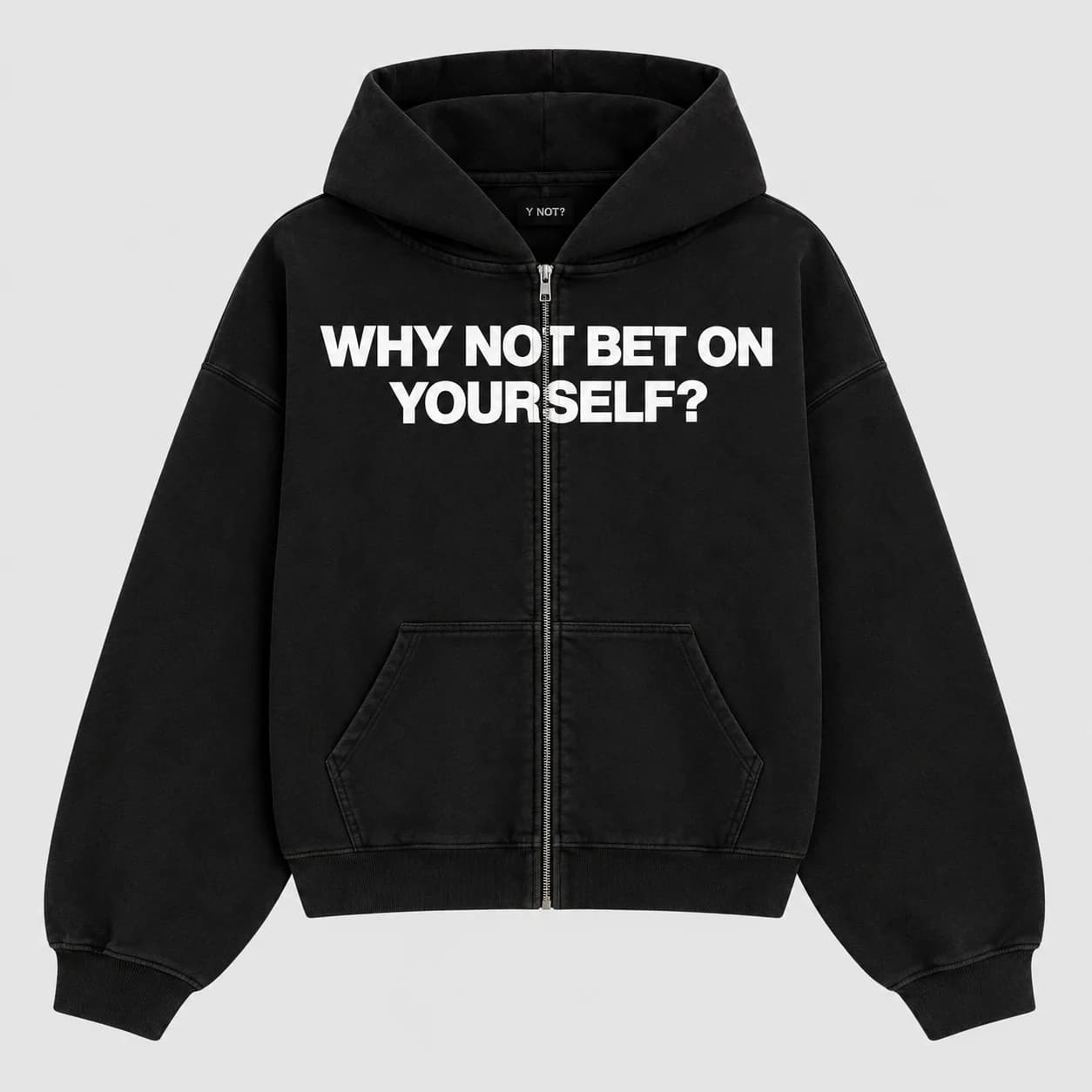 Bet On Yourself Zip-up in Black