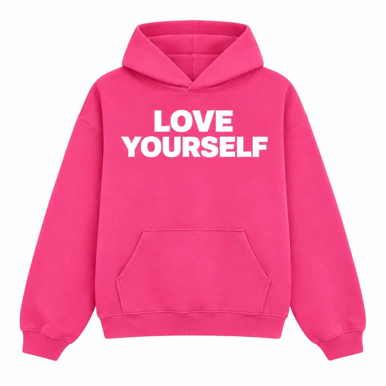 Love Yourself Hoodie in Pink