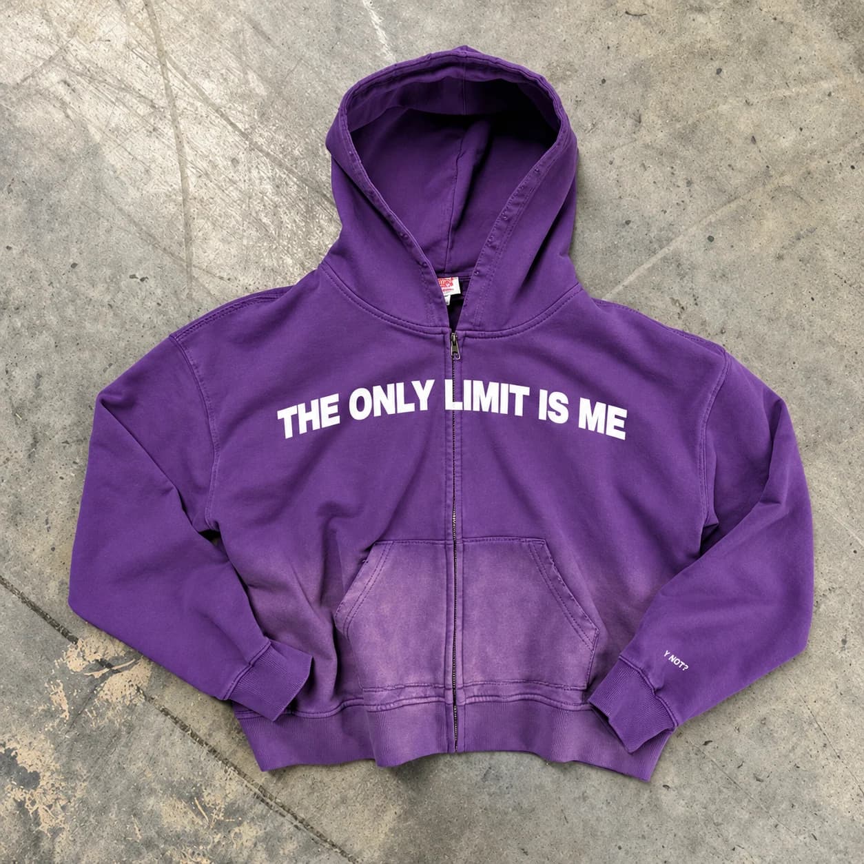 The Only Limit Is Me Zip-up in Faded Purple