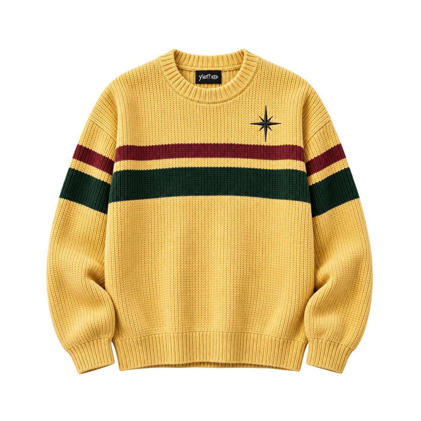 Stripe Knit Sweater in Golden Yellow