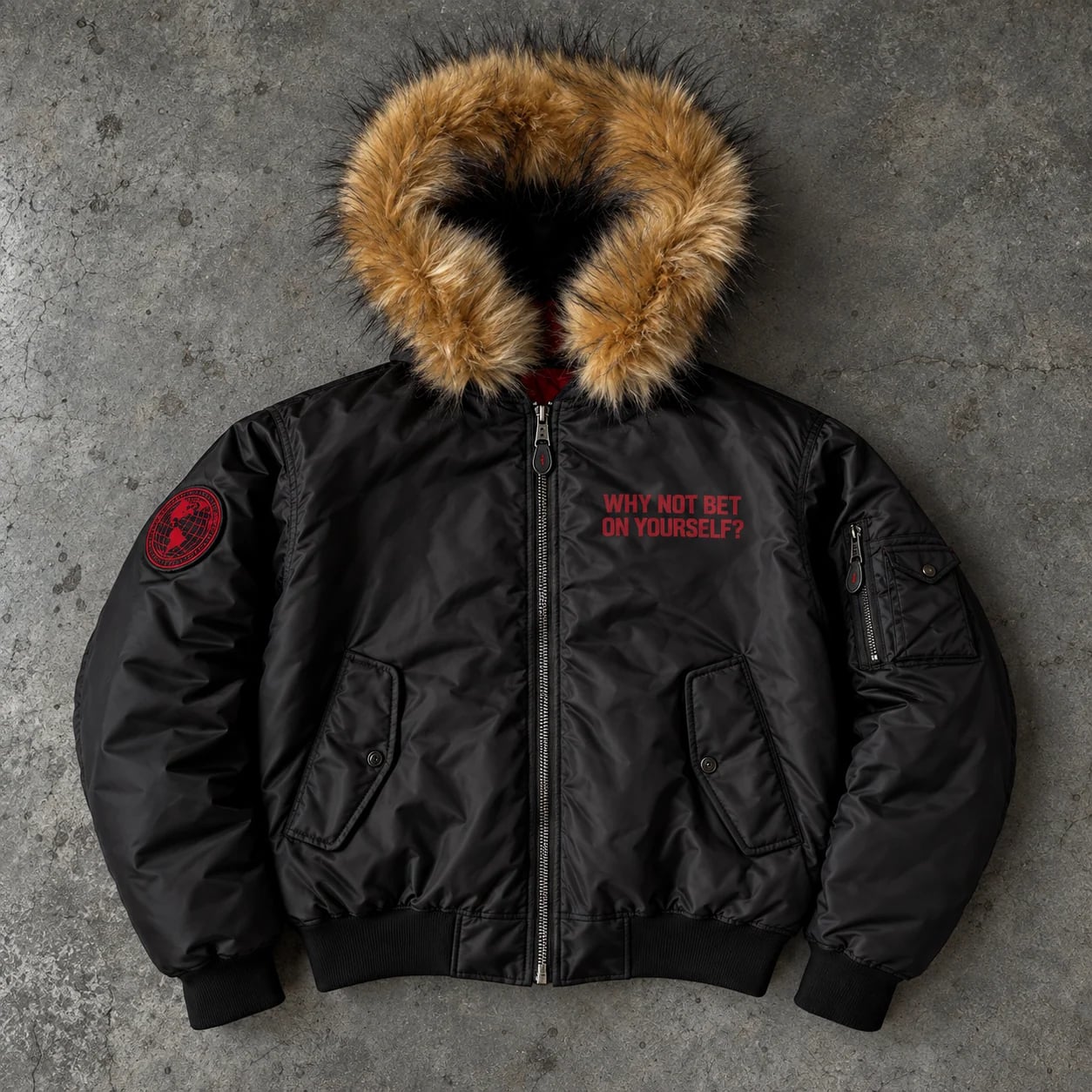 Bet On Yourself Bomber in Black