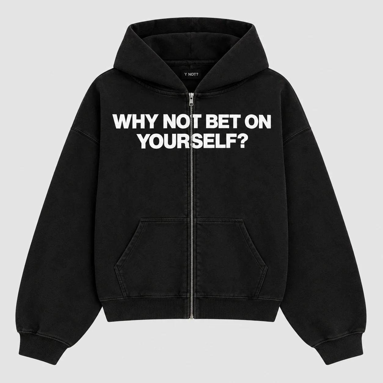 Bet On Yourself Zip-up in Black