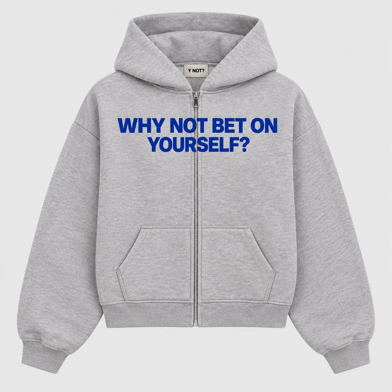 Bet On Yourself Zip-up in Heather Grey