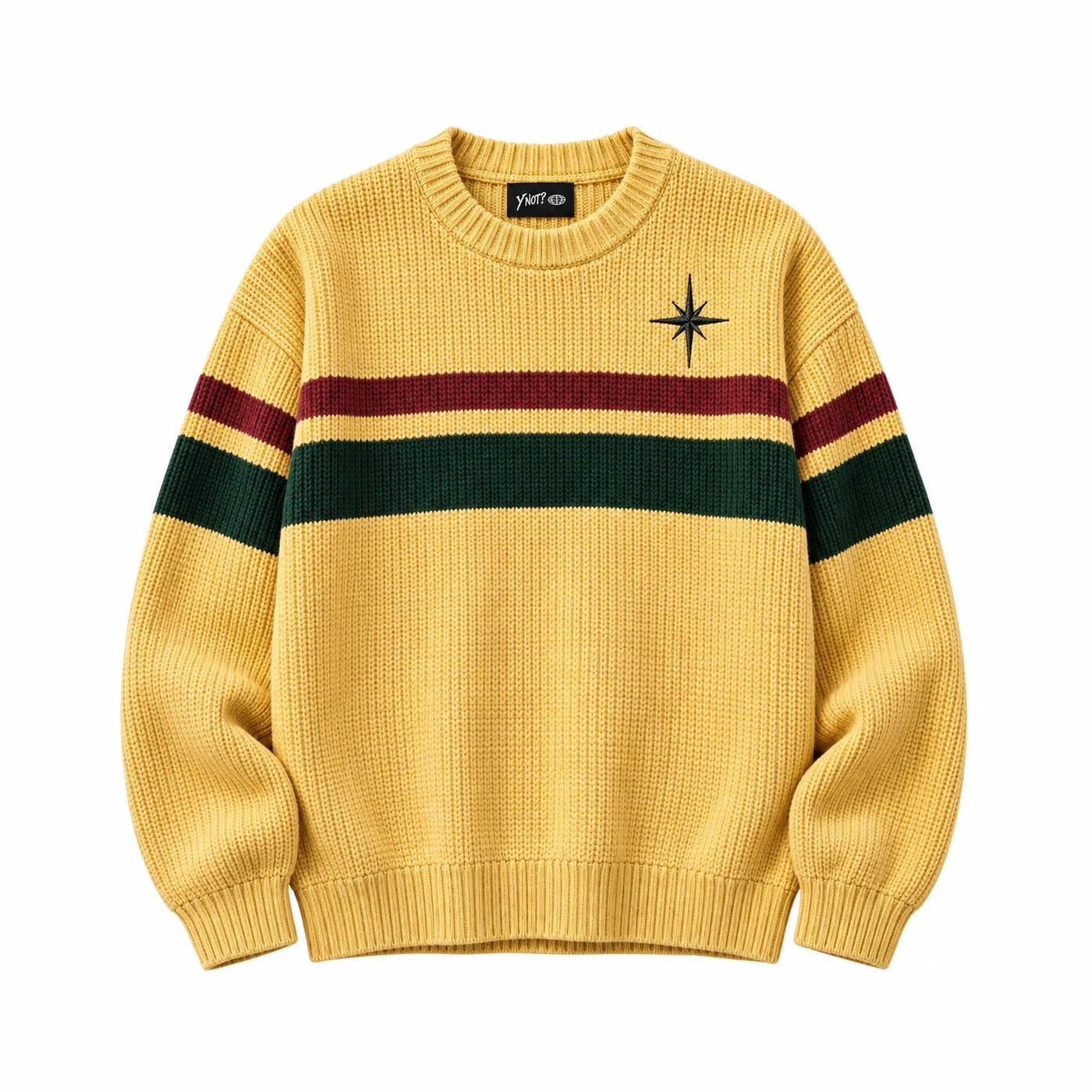 Stripe Knit Sweater in Golden Yellow