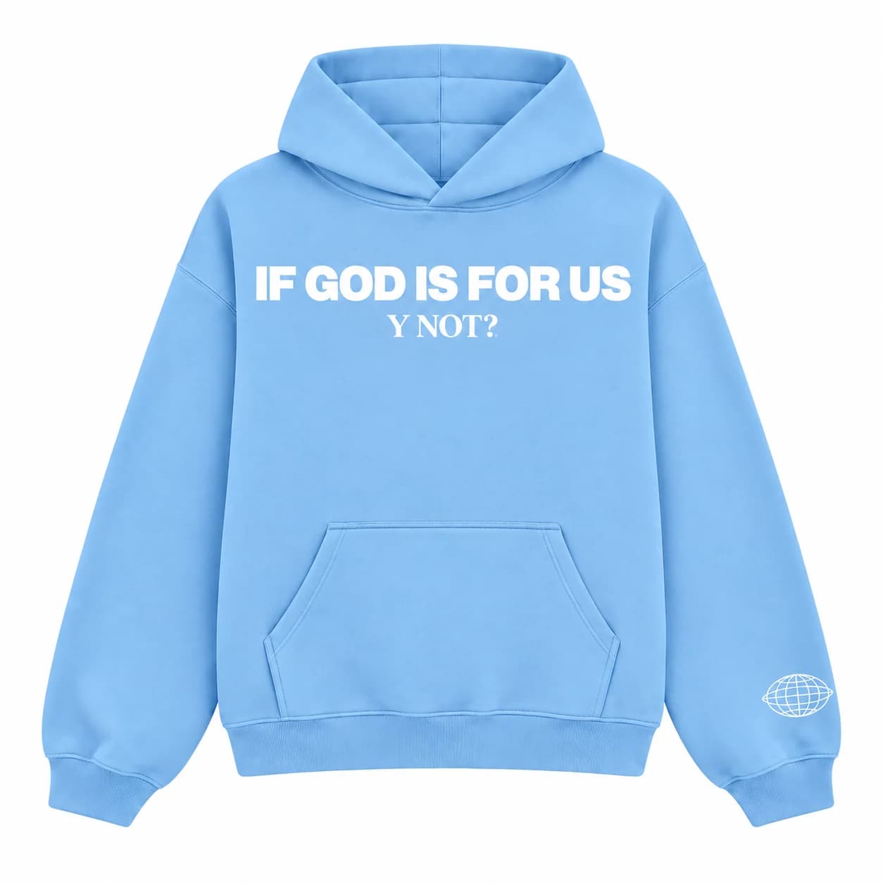 If God Is For Us Hoodie in Sky Blue
