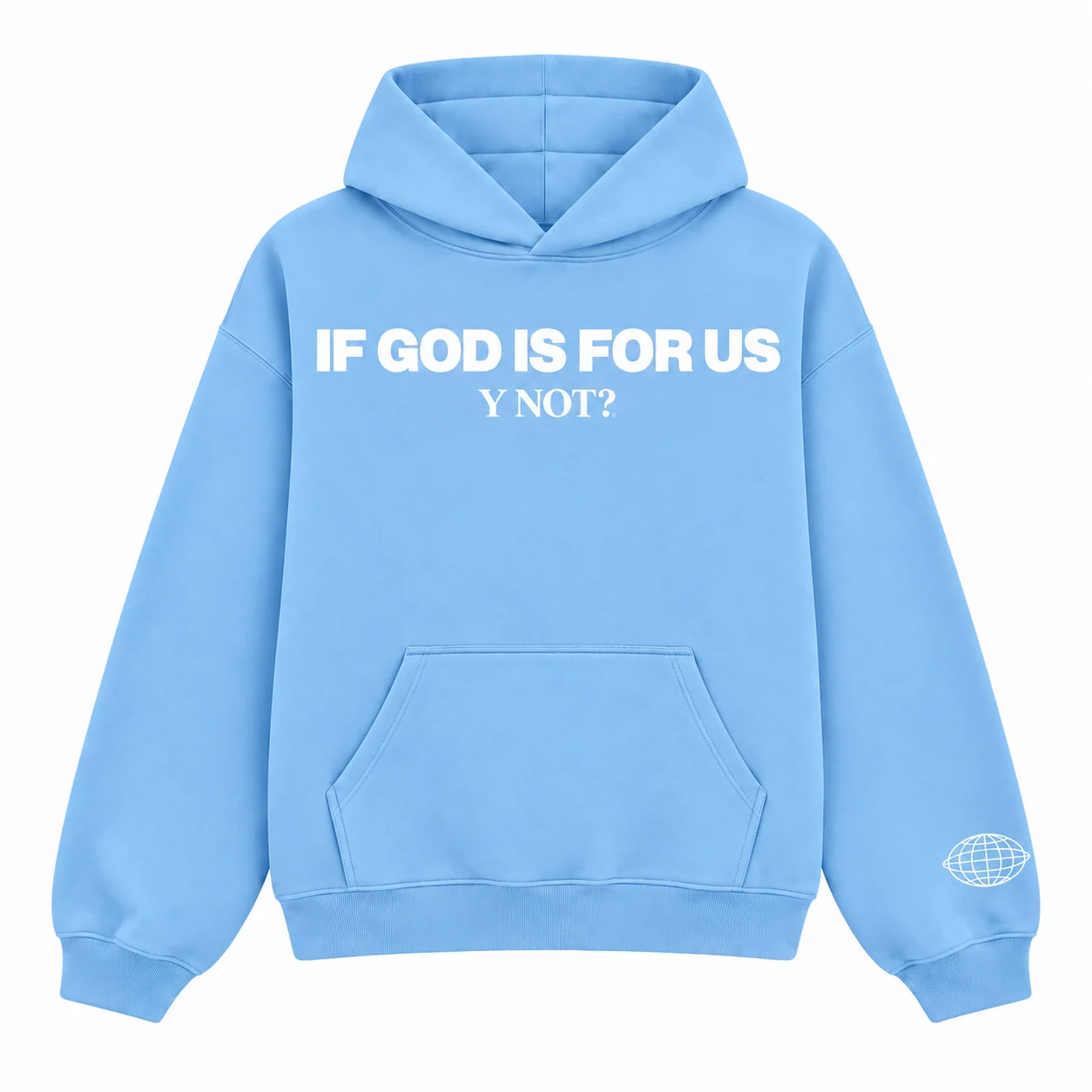 If God Is For Us Hoodie in Sky Blue