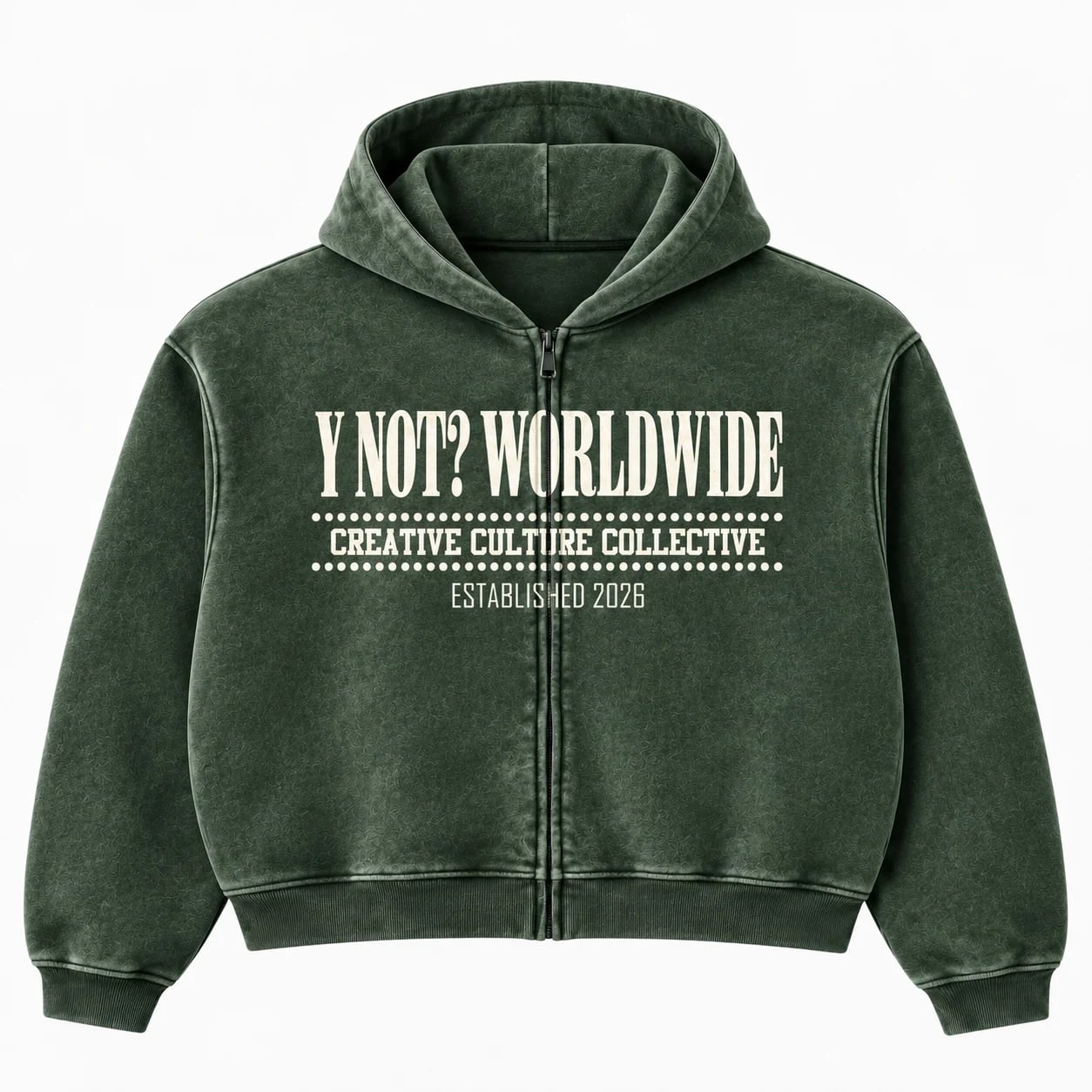 Y NOT? Worldwide Zip-up in Forest